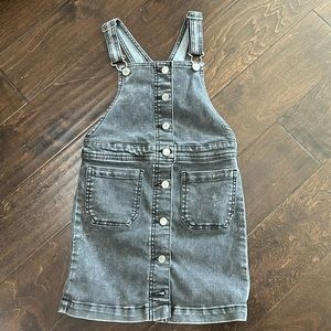 Denim skirt overalls